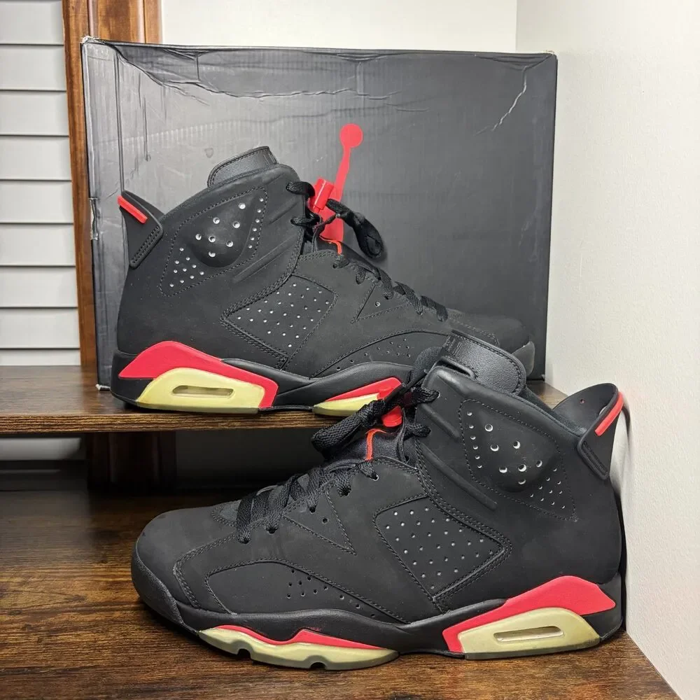 Size 10.5 - Jordan 6 Retro Infrared Black (2014)